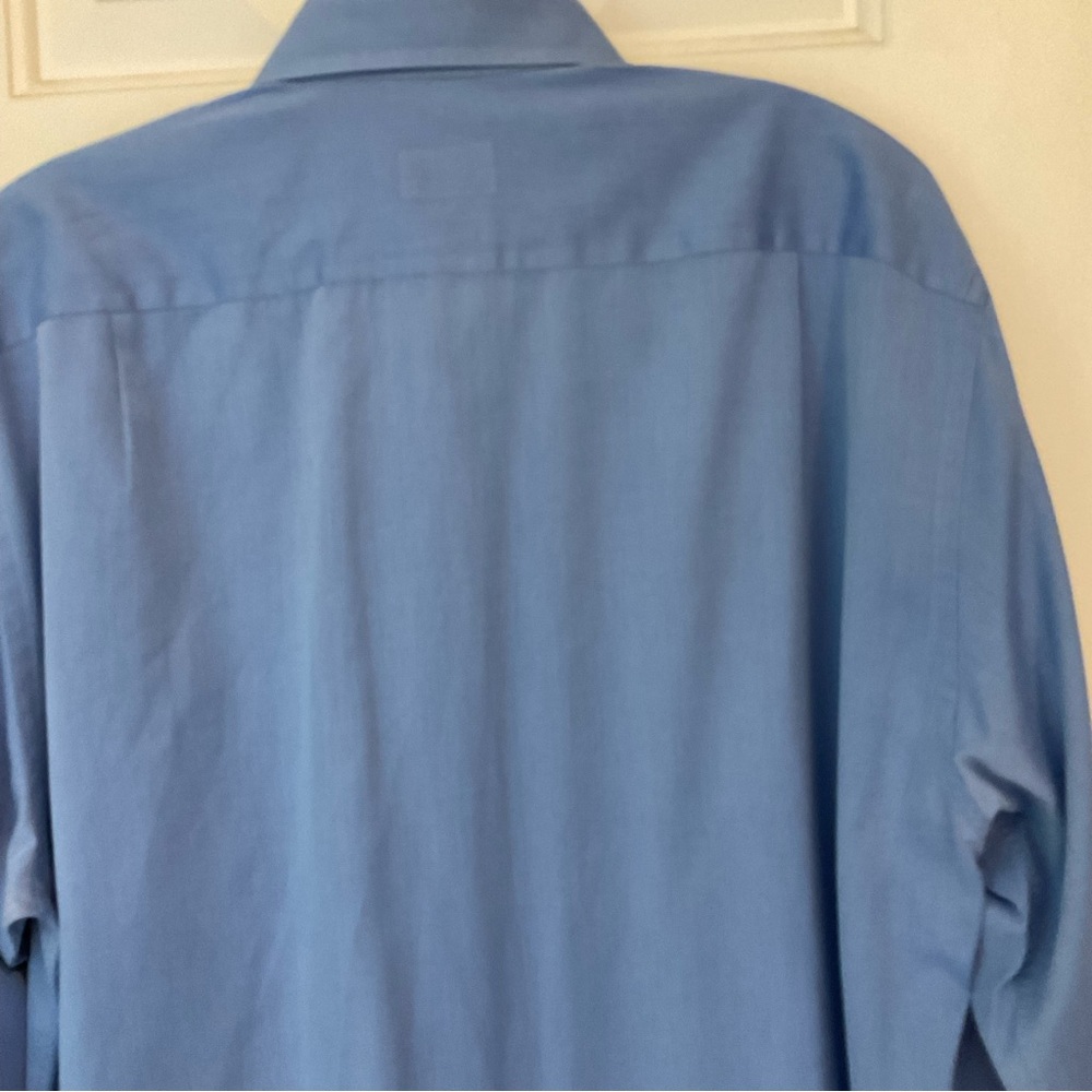 Ermenegildo Zegna Su Misura 100% Cotton Long Sleeve Button Down Blue Short, Sz - Picture 8 of 10